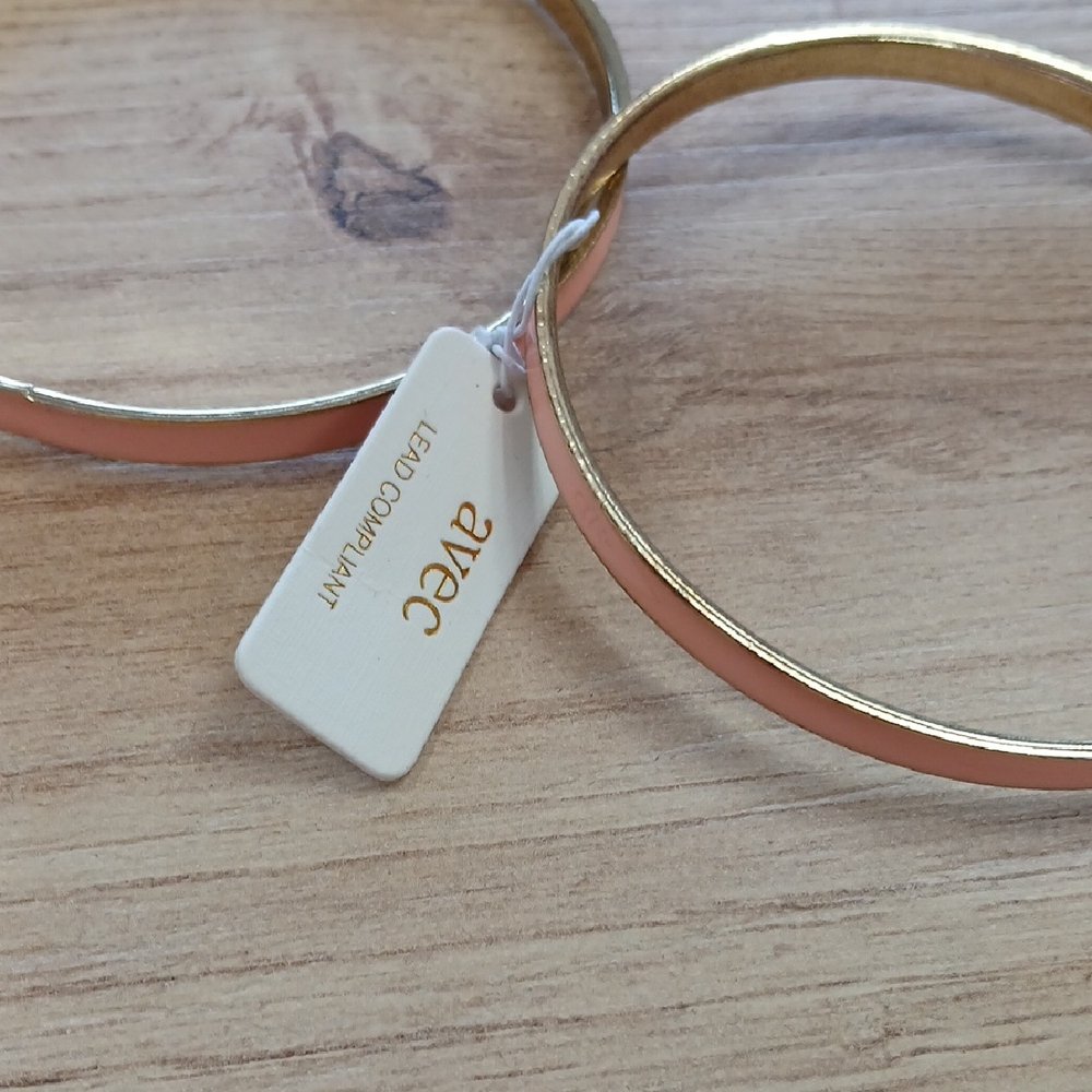 Gold and Pink Bangle Set